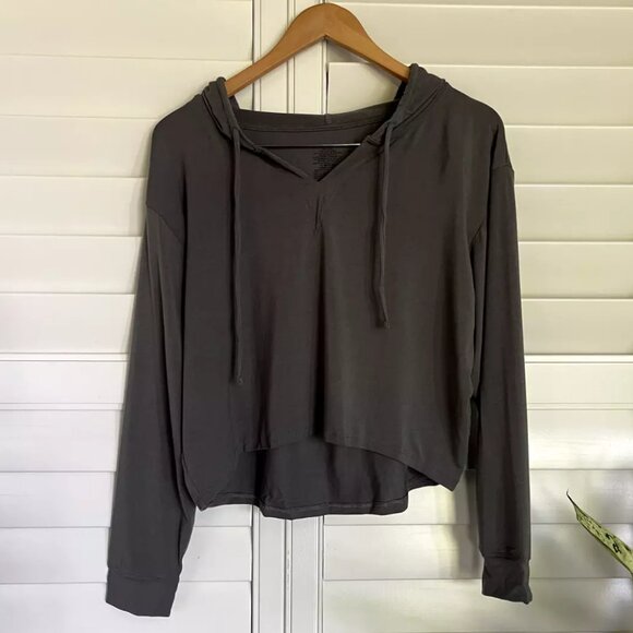 NEW MeUndies Lightweight Gray Women's Pullover Hoodie Sized Large - Picture 5 of 7